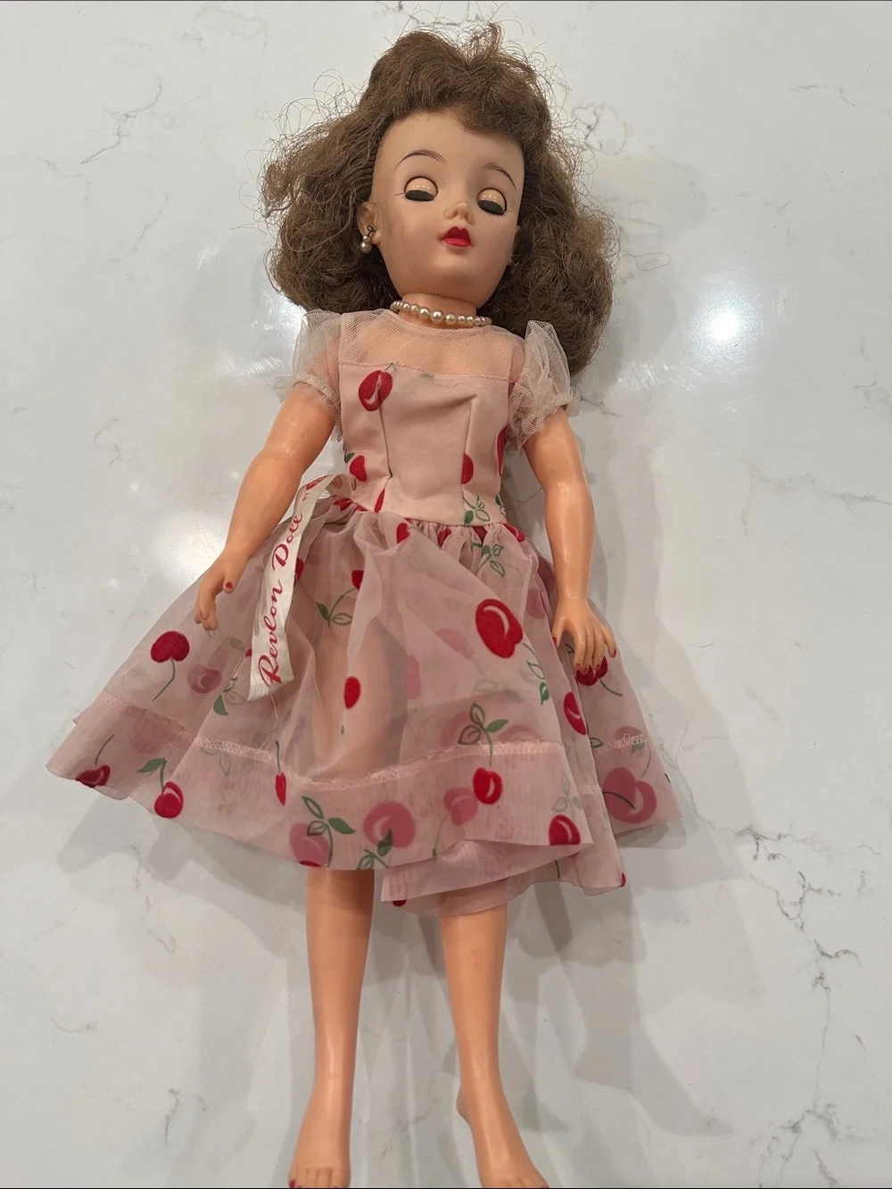 Revlon Doll by Ideal in Cherry-Print Dress